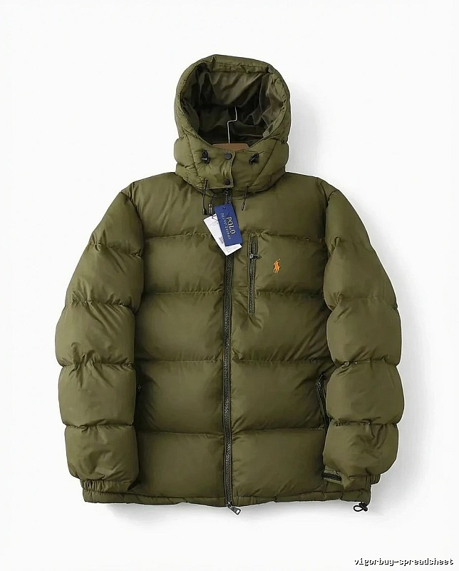 Ralph Lauren Polo Military Green Trendy Down Jacket