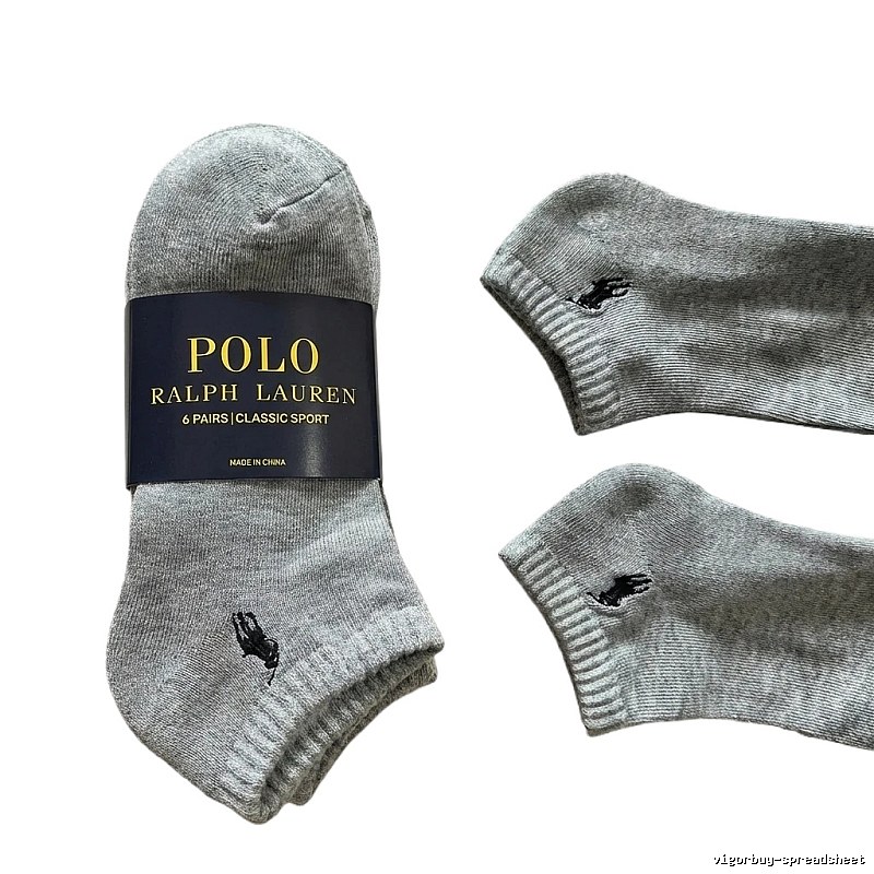 Ralph Lauren Polo Series Grey Sports Socks