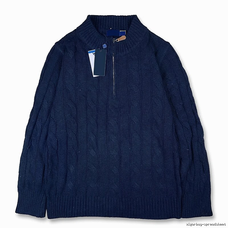 Ralph Lauren retro-style navy blue sweater