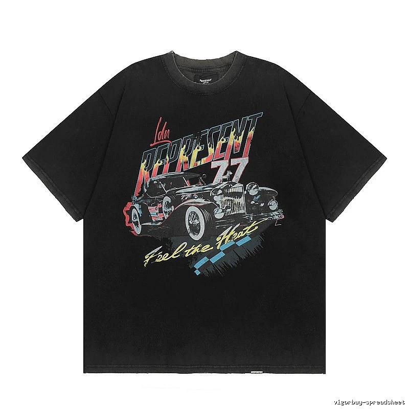 Represent American Retro Classic Car Black T-Shirt