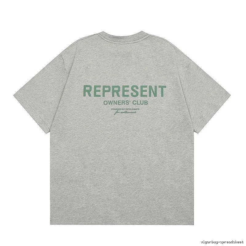 Represent Gray Style 801 Owners Club T-Shirt Casual Layering Logo