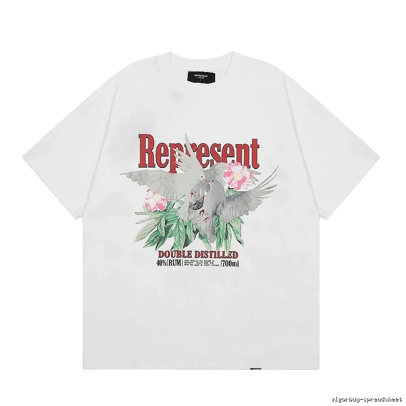 Represent Pigeon Vintage Style White T-shirt