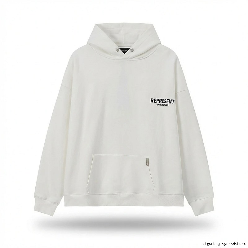 REPRESENT Simple Style White Hoodie