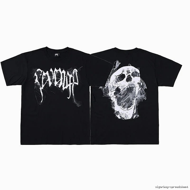 Revenge Black Skull Graphic T-Shirt Weekend Wear