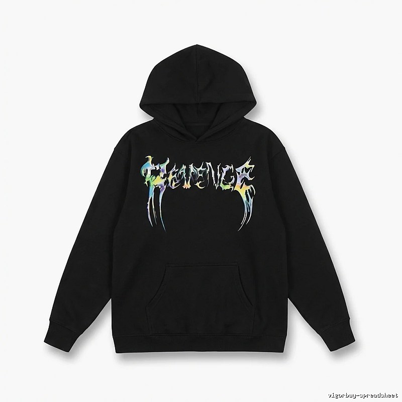 Revenge Colorful Style Black Hoodie