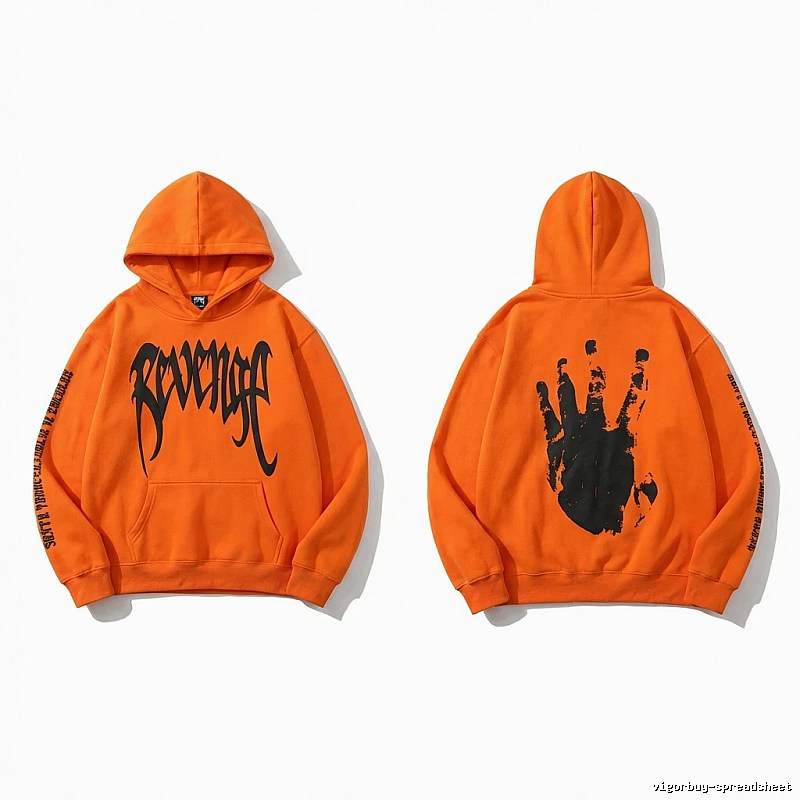 Revenge trendy and cool style orange hoodie