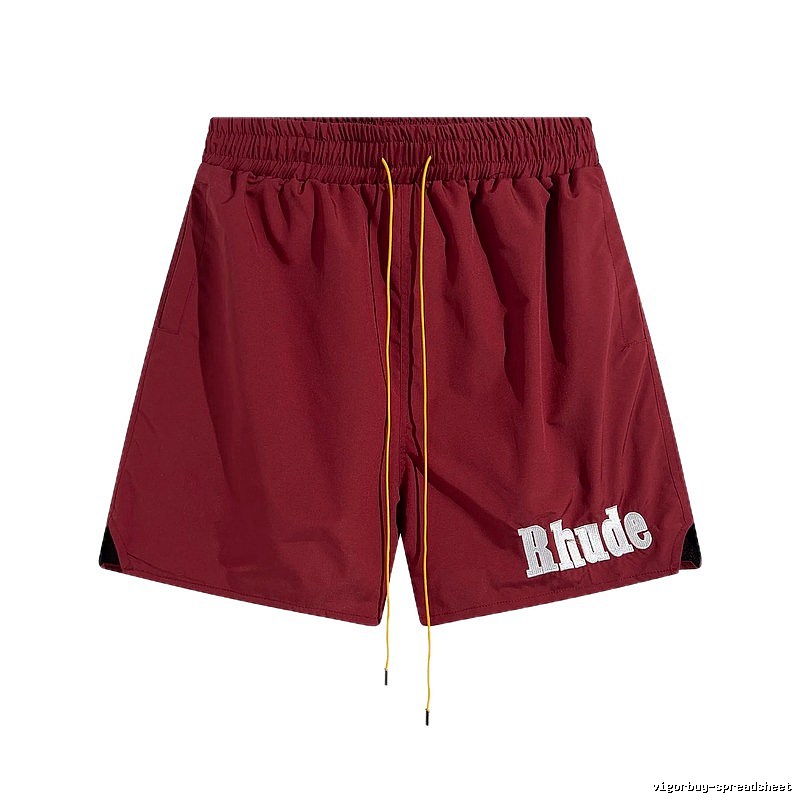 RHUDE casual style burgundy shorts