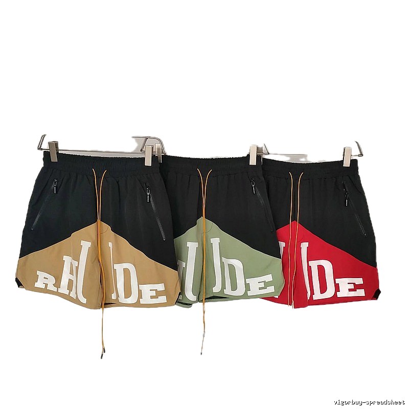 RHUDE Color - Blocking Trendy Brand Shorts