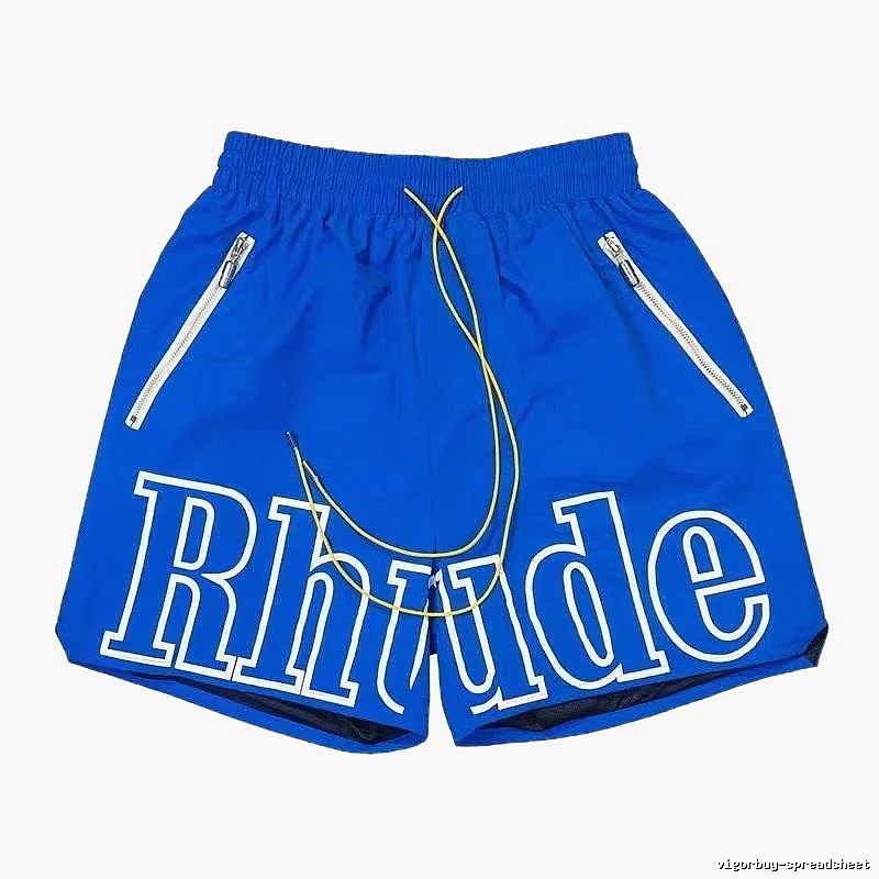 RHUDE Letter Wind Blue Shorts