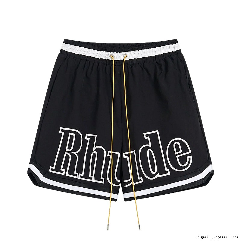 RHUDE lettered sporty shorts