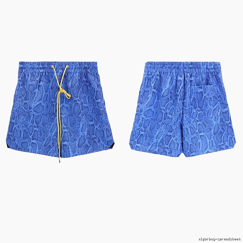 RHUDE Snake Print Streetwear Blue Shorts