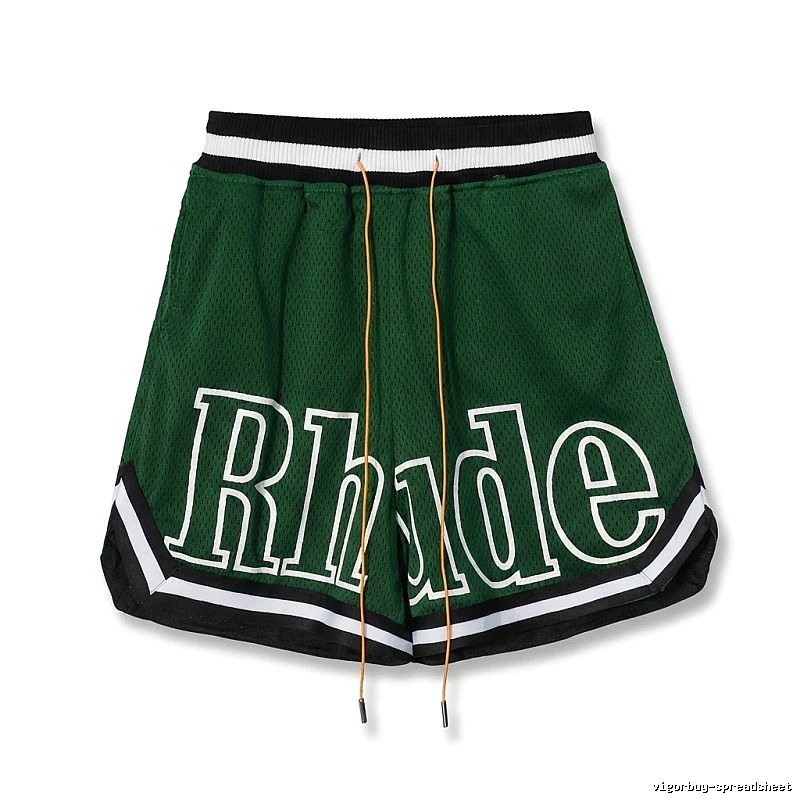 RHUDE sporty green shorts