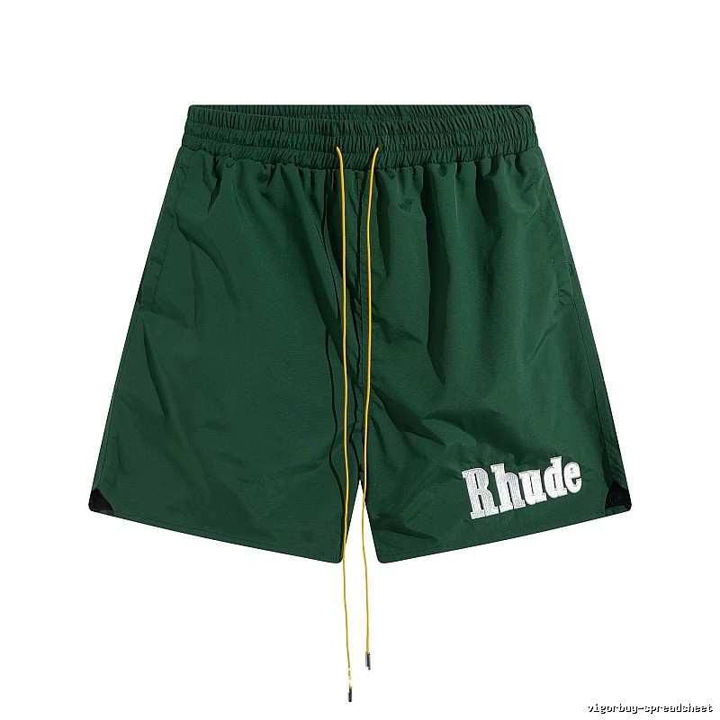 RHUDE Sporty Style Dark Green Shorts