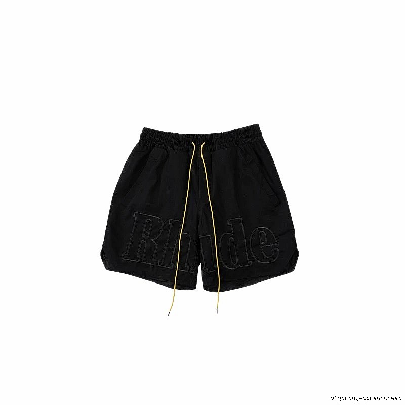 RHUDE trendy brand casual black shorts