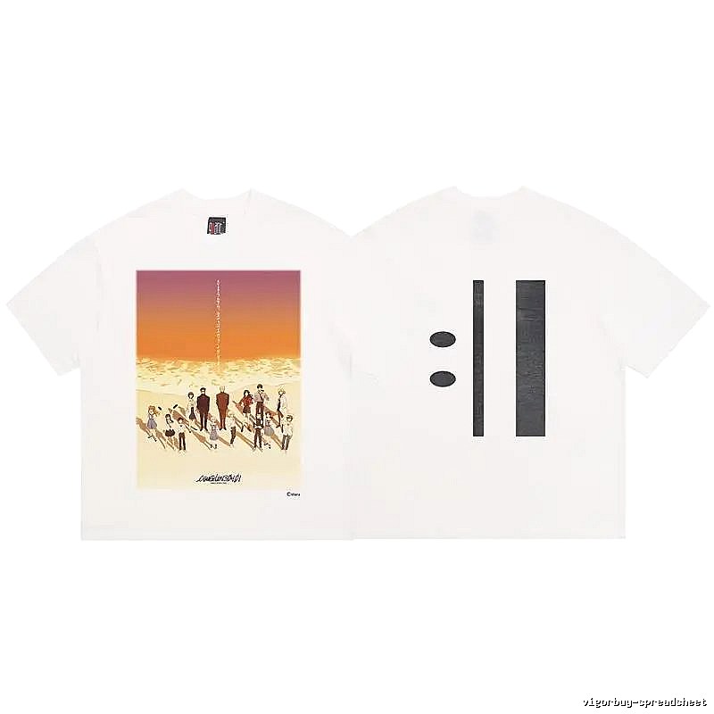 SAINT EVA Co-branded Anime Print White T-Shirt