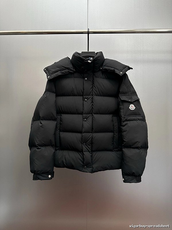 Short Puffer Jacket with Badge Collar Detail from Moncler