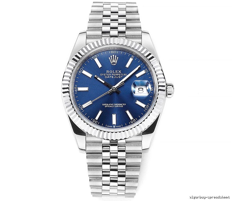 Silver And Blue Gift Edit Rolex Datejust Automatic Watch
