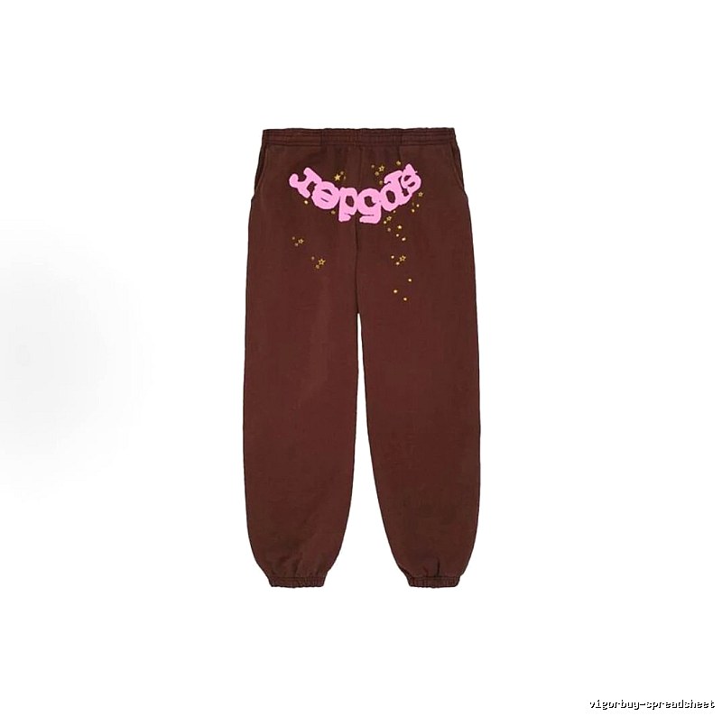 Sp5der Brown Graphic Sweatpants Lifestyle Edit