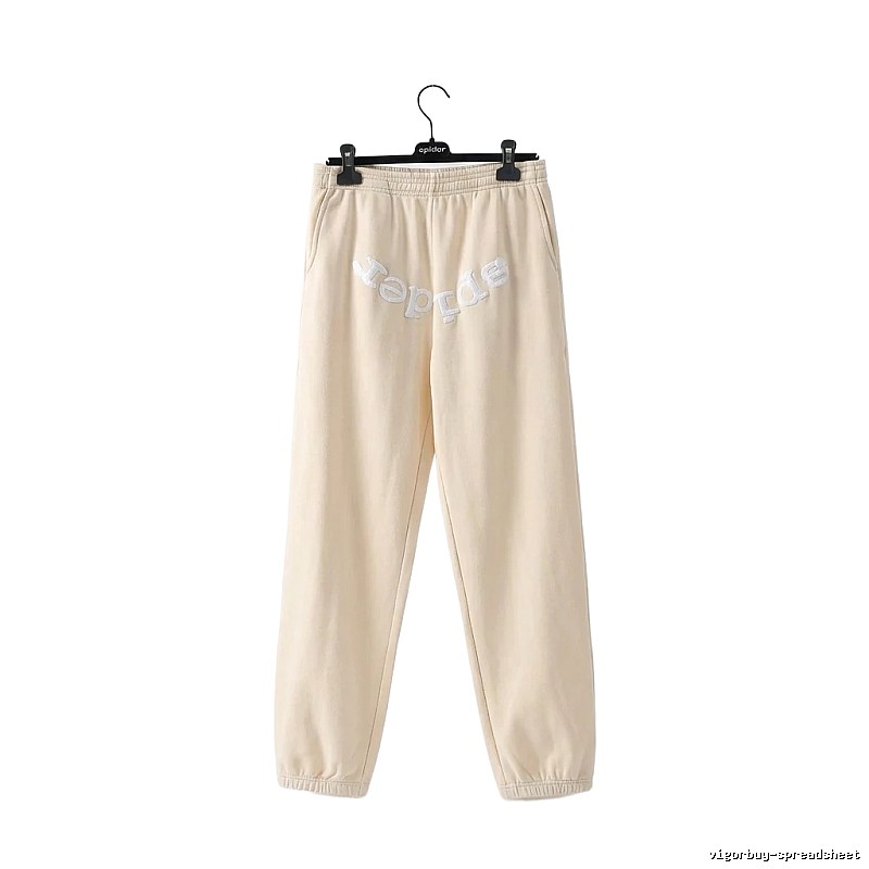 Sp5der casual style beige sweatpants