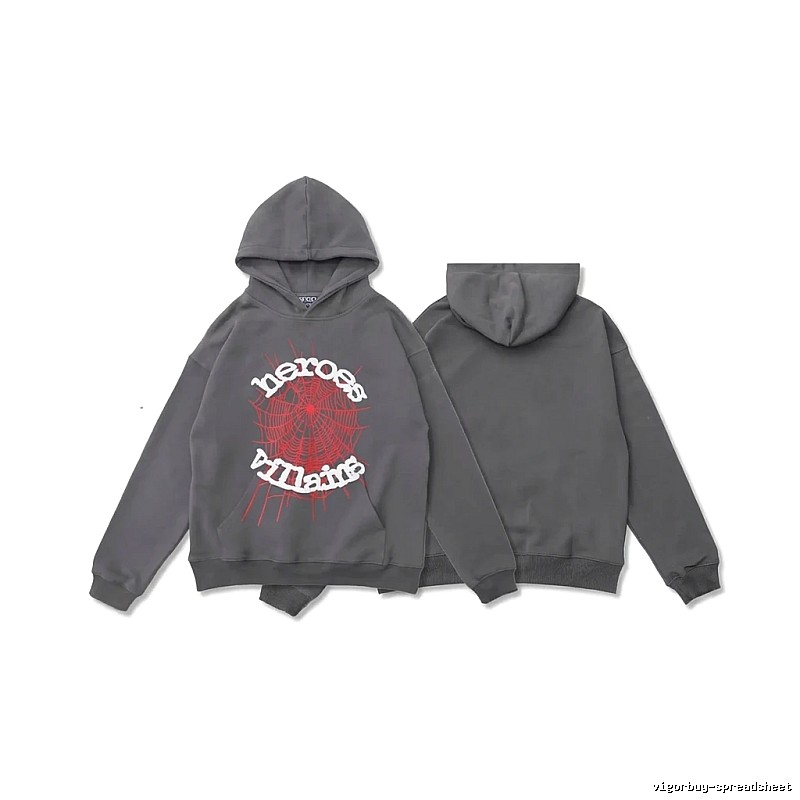 Sp5der Spider Series Grey Hoodie