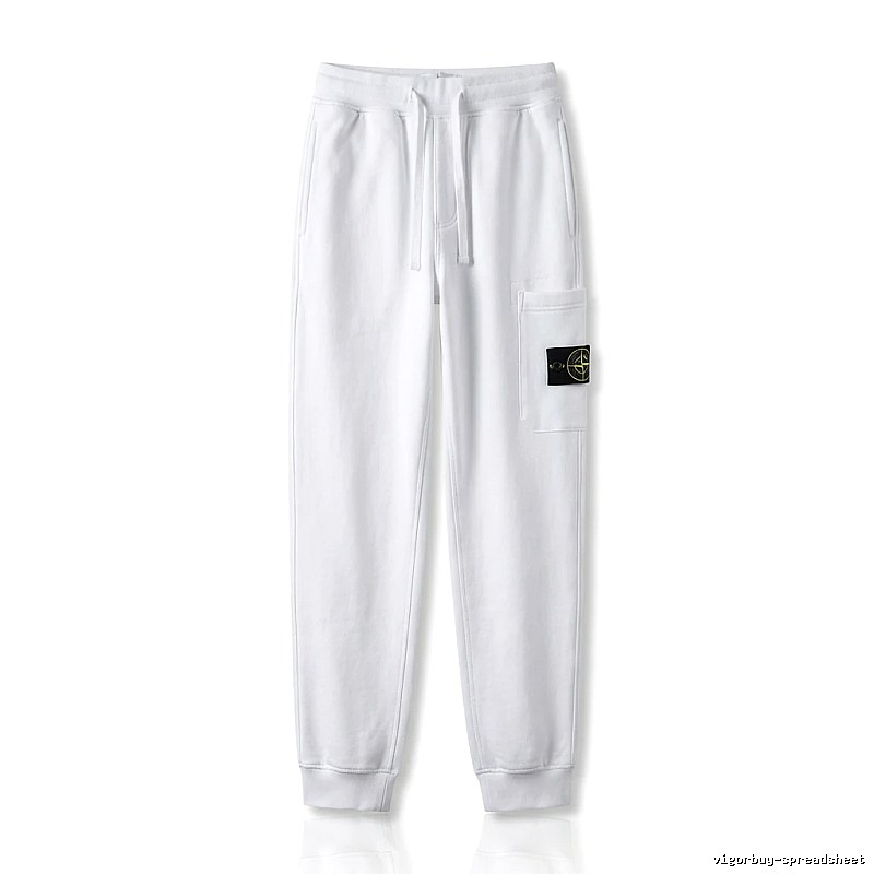 Stone Island basic casual white sweatpants