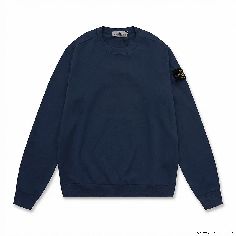 Stone Island basic dark navy blue sweatshirt