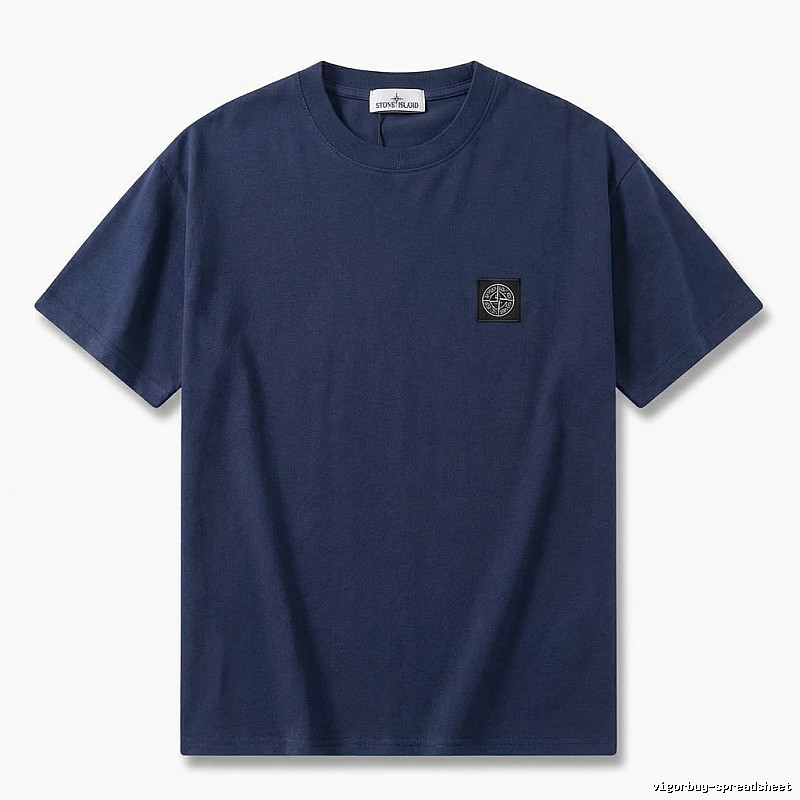 Stone Island basic dark navy blue T-shirt