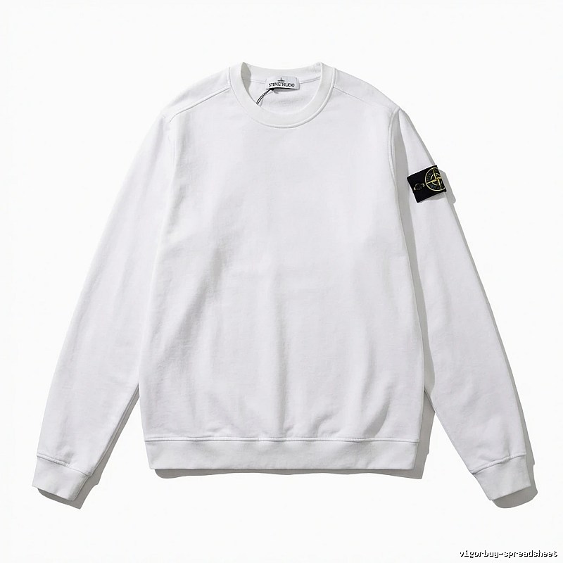 Stone Island basic simple white sweatshirt