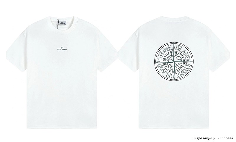 Stone Island Compass Series Street Style White T-Shirt
