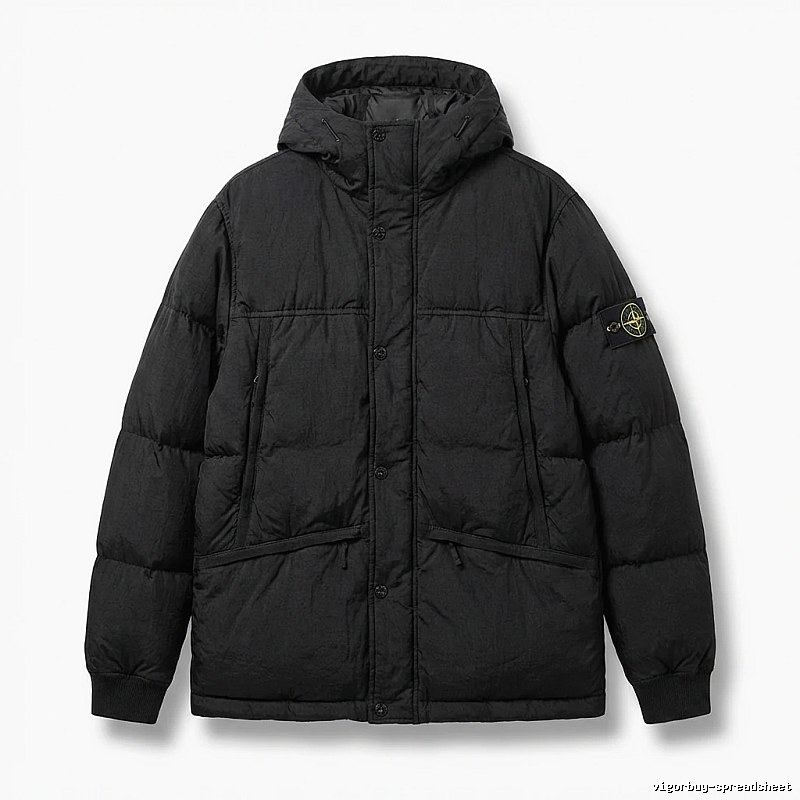 Stone Island functional style black down jacket