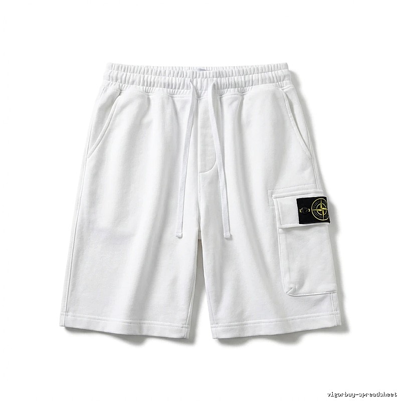 Stone Island functional style white shorts
