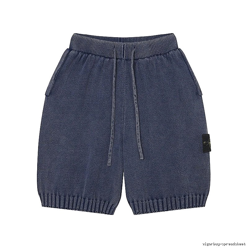 Stone Island Knit Casual Style Navy Blue Shorts