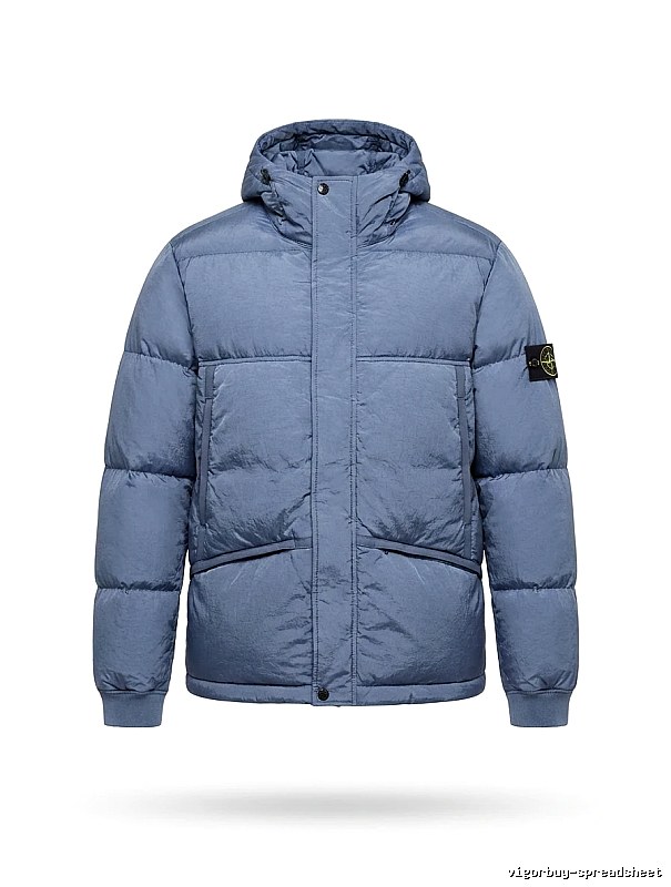 Stone Island series trendy brand light blue down jacket
