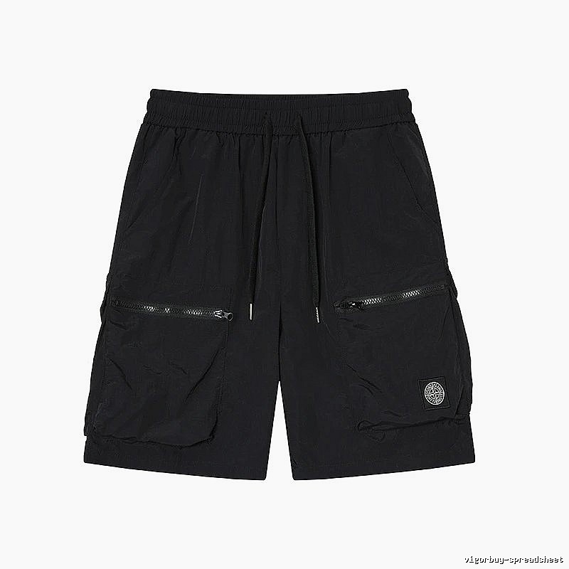 Stone Island Technical Workwear Style Black Shorts