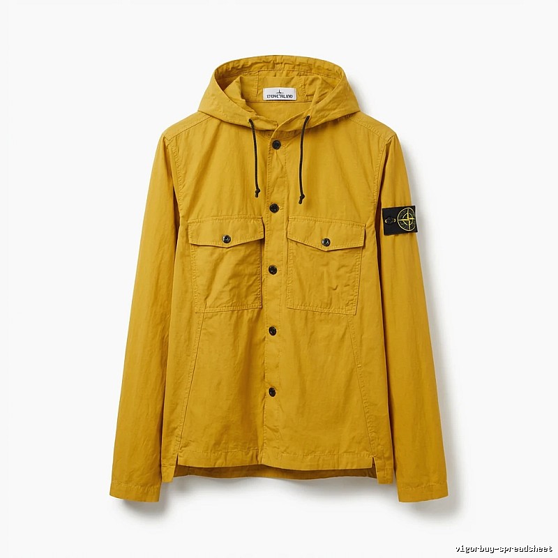 Stone Island workwear-style yellow coat