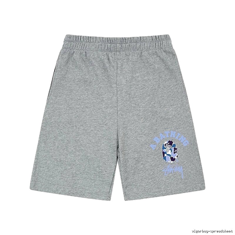 Stussy A Bathing Ape series grey shorts