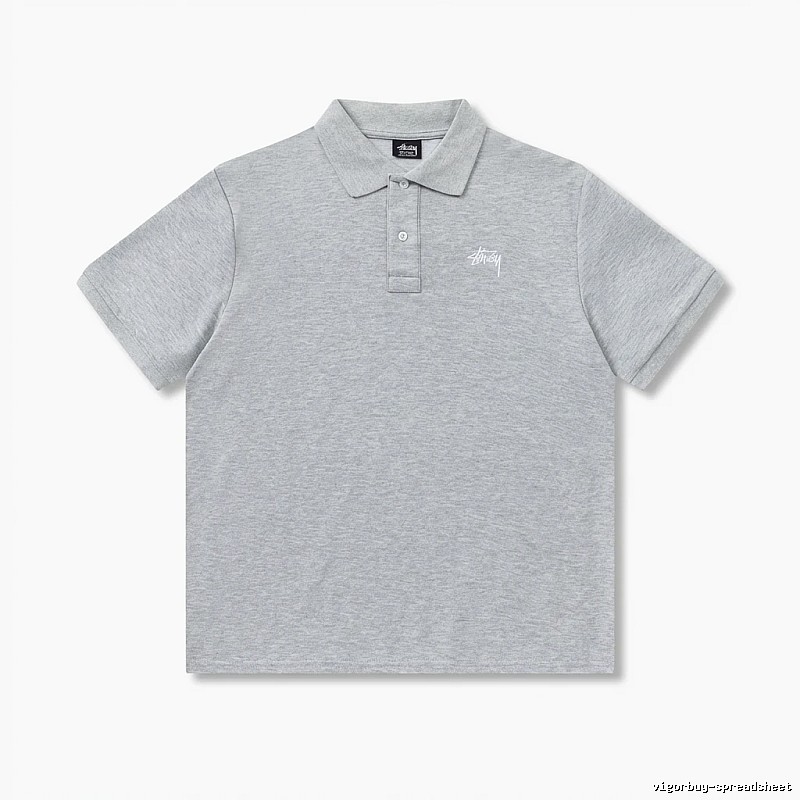 Stussy basic grey Polo shirt