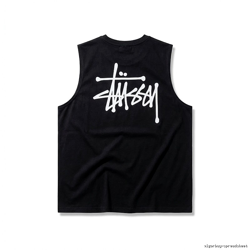 Stussy basic simple black vest