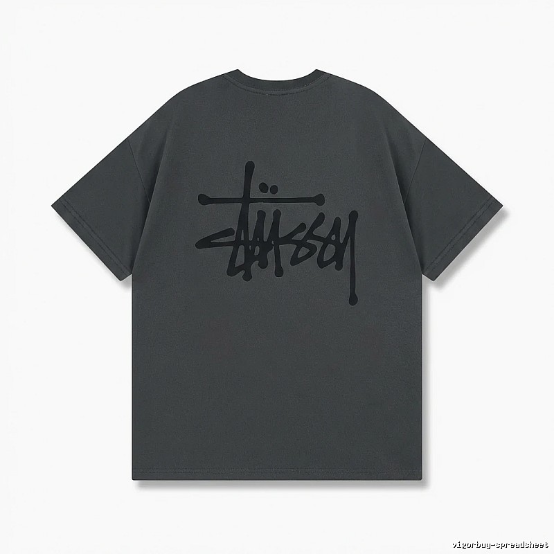 Stussy basic street style gray T-shirt
