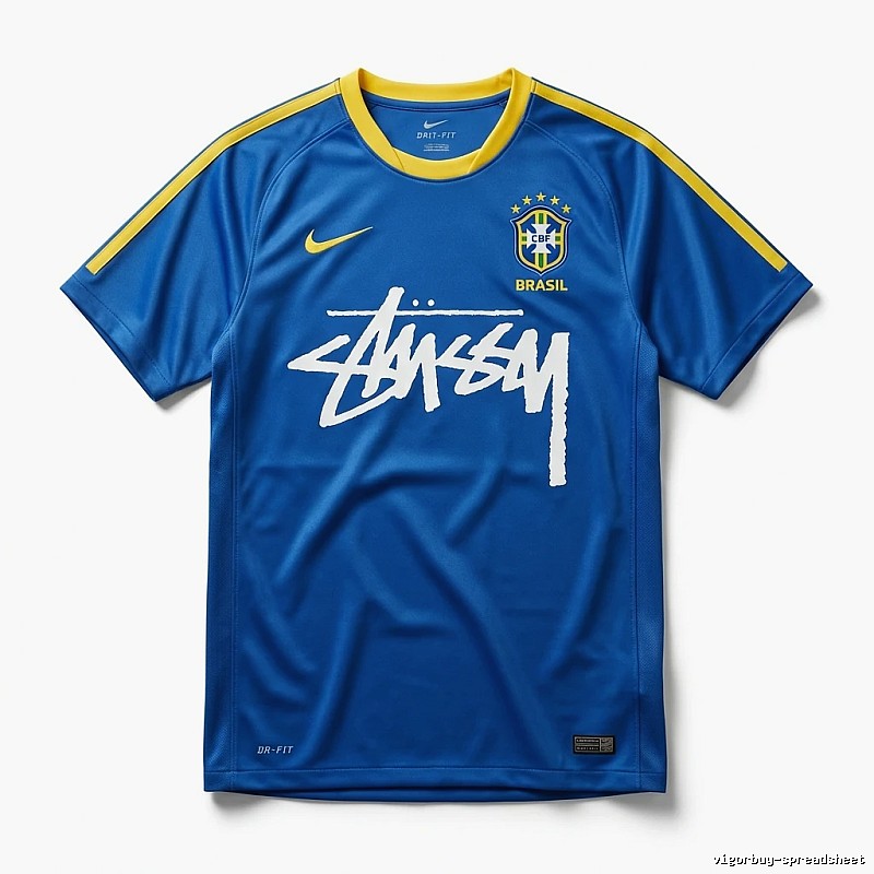 Stussy Brazilian-style blue T-shirt