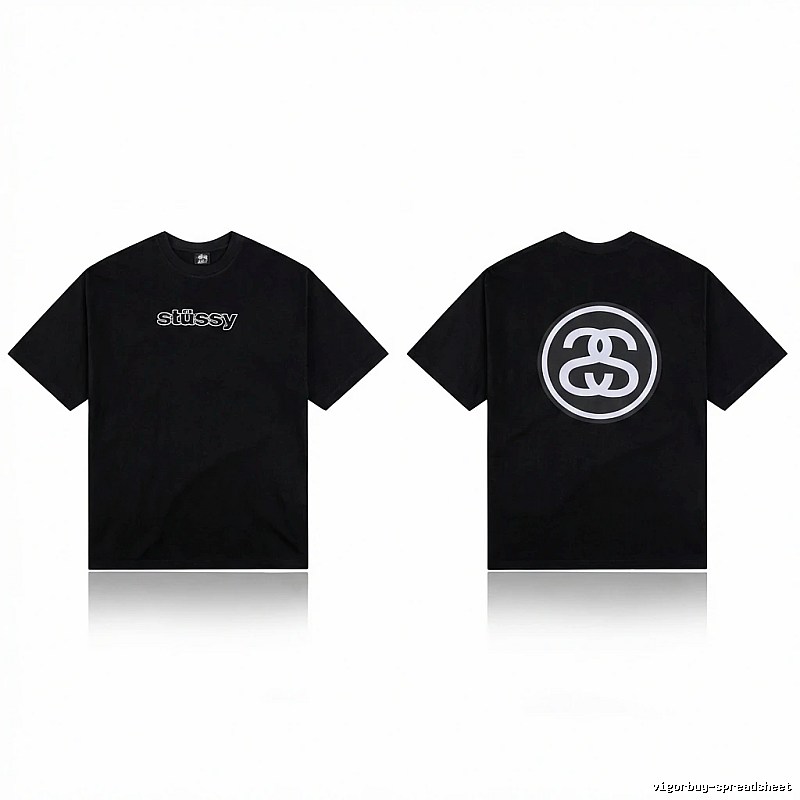Stussy classic black T-shirt