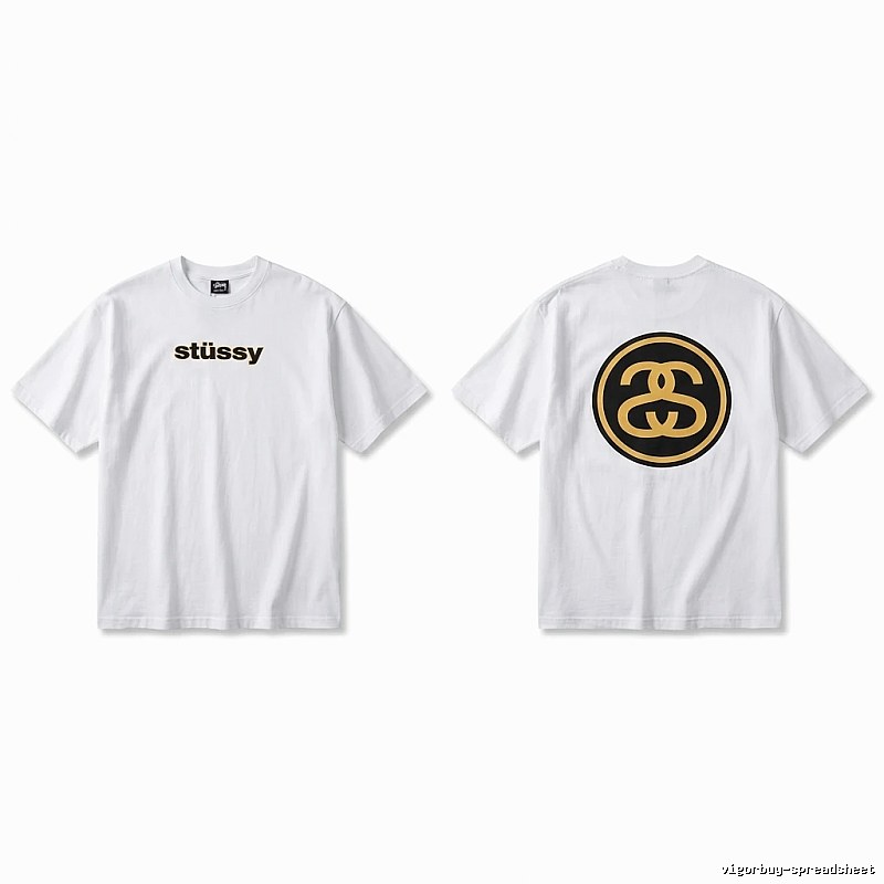 Stussy classic simple white T-shirt