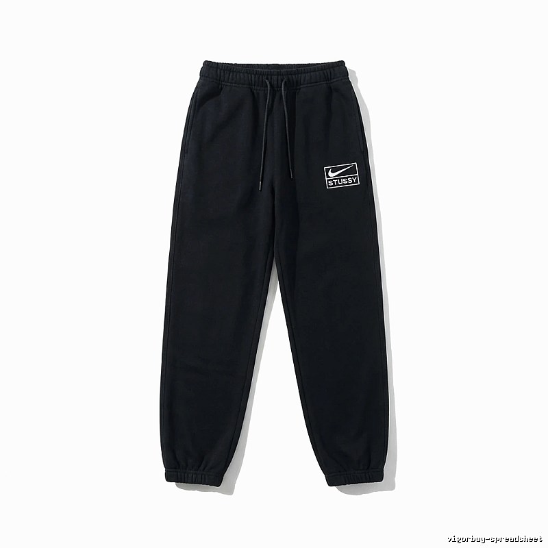 Stussy Co-branded Casual Black Sweatpants