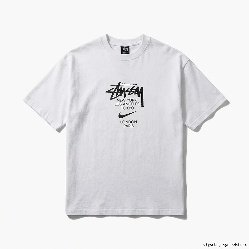 Stussy Co-branded Simple Style White T-shirt