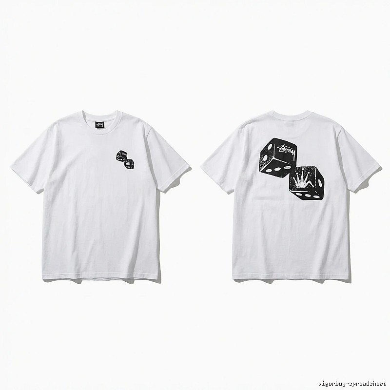 Stussy Dice Print White T-shirt