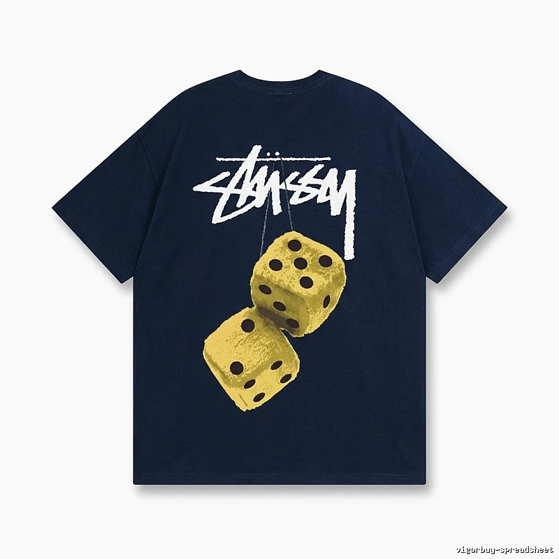 Stussy Dice Style Navy Blue T-Shirt