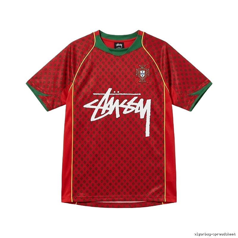 Stussy graffiti-style red short-sleeve