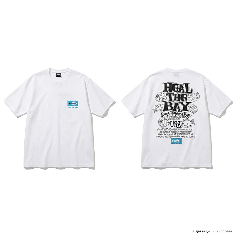 Stussy Healing Bay Collection White Short-sleeve Shirt