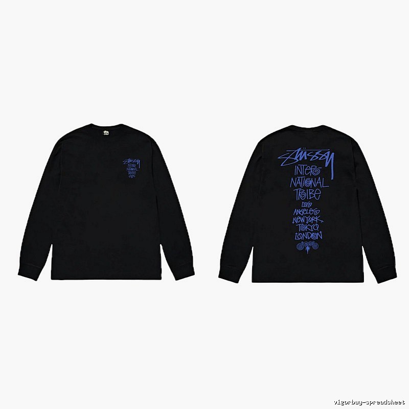 Stussy International Tribal Style Black Long-sleeve