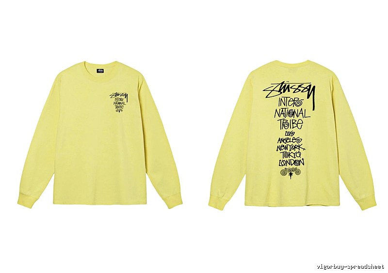 Stussy International Tribal Style Yellow Long-sleeve